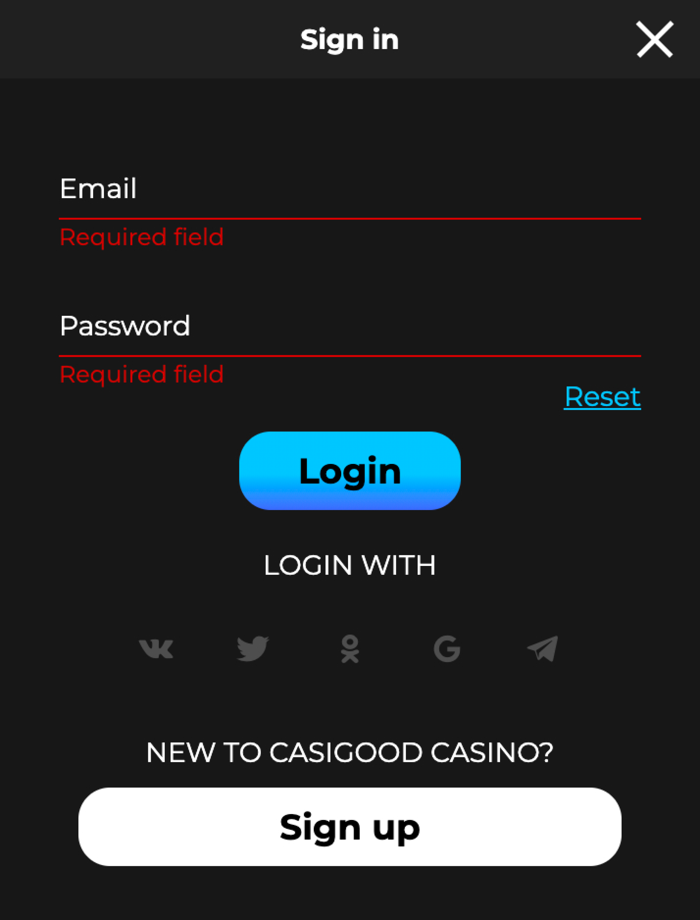 CasiGood Casino Login